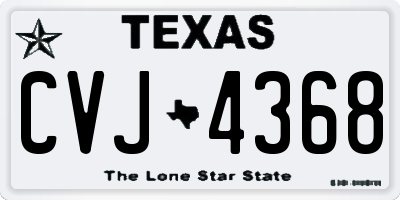 TX license plate CVJ4368