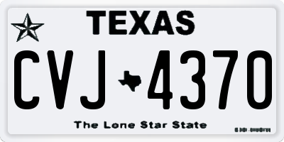 TX license plate CVJ4370