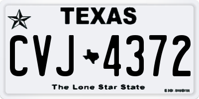 TX license plate CVJ4372