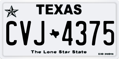 TX license plate CVJ4375