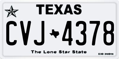TX license plate CVJ4378