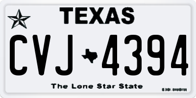 TX license plate CVJ4394