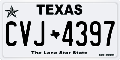 TX license plate CVJ4397
