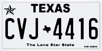 TX license plate CVJ4416