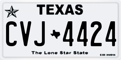 TX license plate CVJ4424