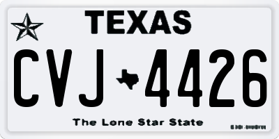 TX license plate CVJ4426