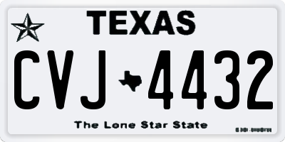 TX license plate CVJ4432