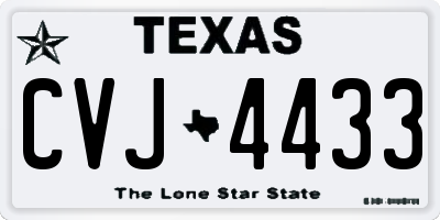 TX license plate CVJ4433
