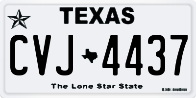 TX license plate CVJ4437