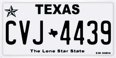 TX license plate CVJ4439