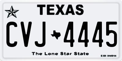 TX license plate CVJ4445