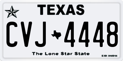 TX license plate CVJ4448