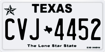 TX license plate CVJ4452