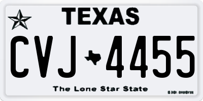 TX license plate CVJ4455