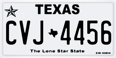 TX license plate CVJ4456