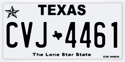 TX license plate CVJ4461
