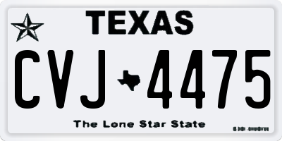 TX license plate CVJ4475