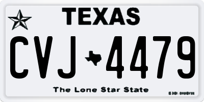 TX license plate CVJ4479