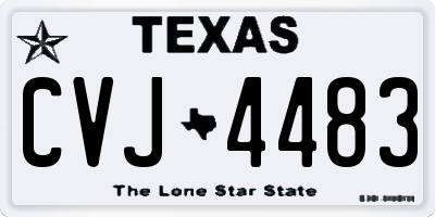 TX license plate CVJ4483