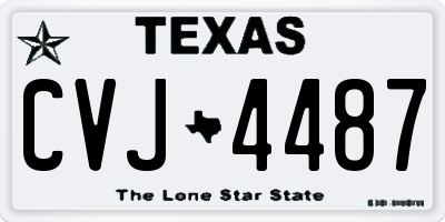 TX license plate CVJ4487