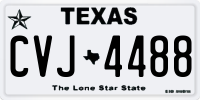 TX license plate CVJ4488
