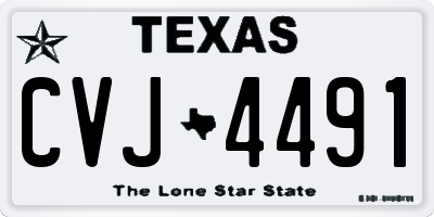 TX license plate CVJ4491
