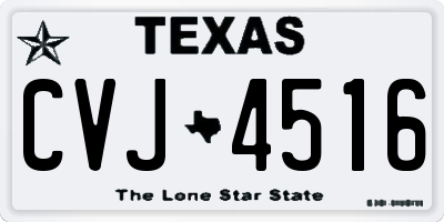 TX license plate CVJ4516
