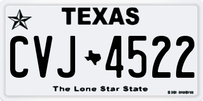 TX license plate CVJ4522