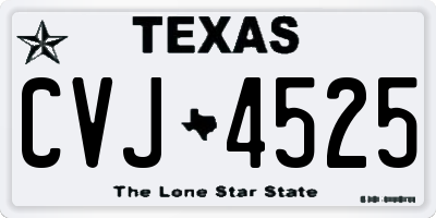 TX license plate CVJ4525