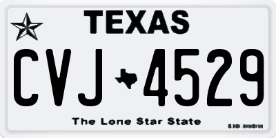 TX license plate CVJ4529