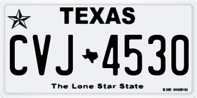TX license plate CVJ4530