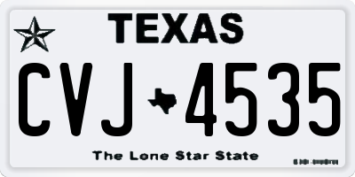 TX license plate CVJ4535