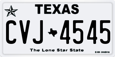 TX license plate CVJ4545