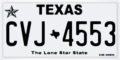 TX license plate CVJ4553