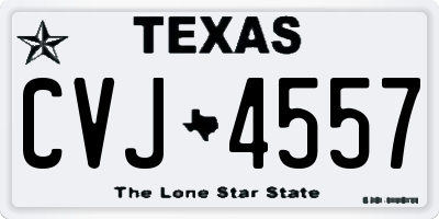 TX license plate CVJ4557