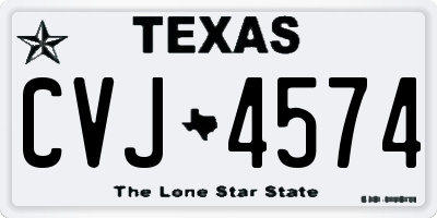 TX license plate CVJ4574
