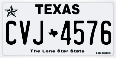 TX license plate CVJ4576