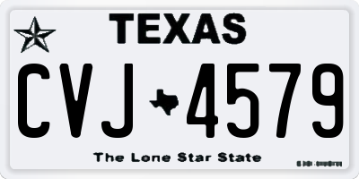 TX license plate CVJ4579