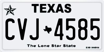 TX license plate CVJ4585