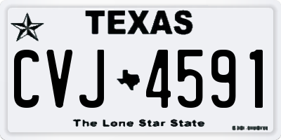 TX license plate CVJ4591