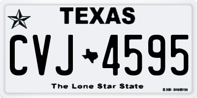 TX license plate CVJ4595