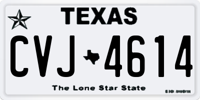TX license plate CVJ4614