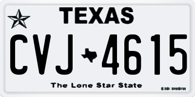 TX license plate CVJ4615