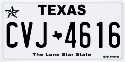 TX license plate CVJ4616