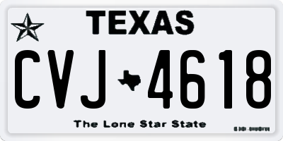 TX license plate CVJ4618