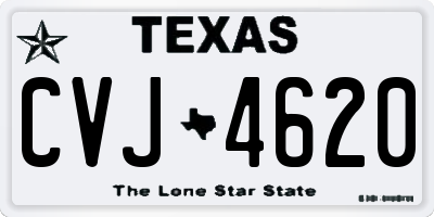 TX license plate CVJ4620