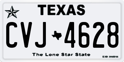 TX license plate CVJ4628