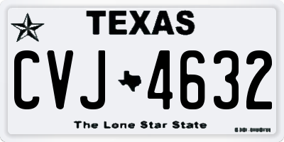 TX license plate CVJ4632