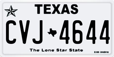 TX license plate CVJ4644
