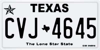 TX license plate CVJ4645